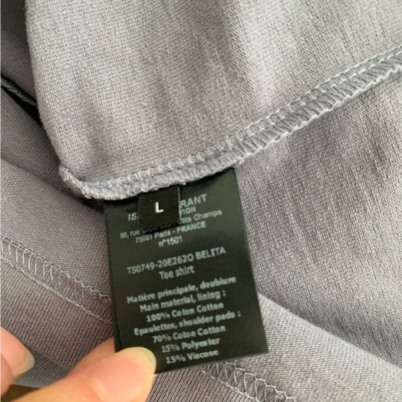 Isabel Marant Belita tee shirt greyish blue NWT - Picture 9 of 10